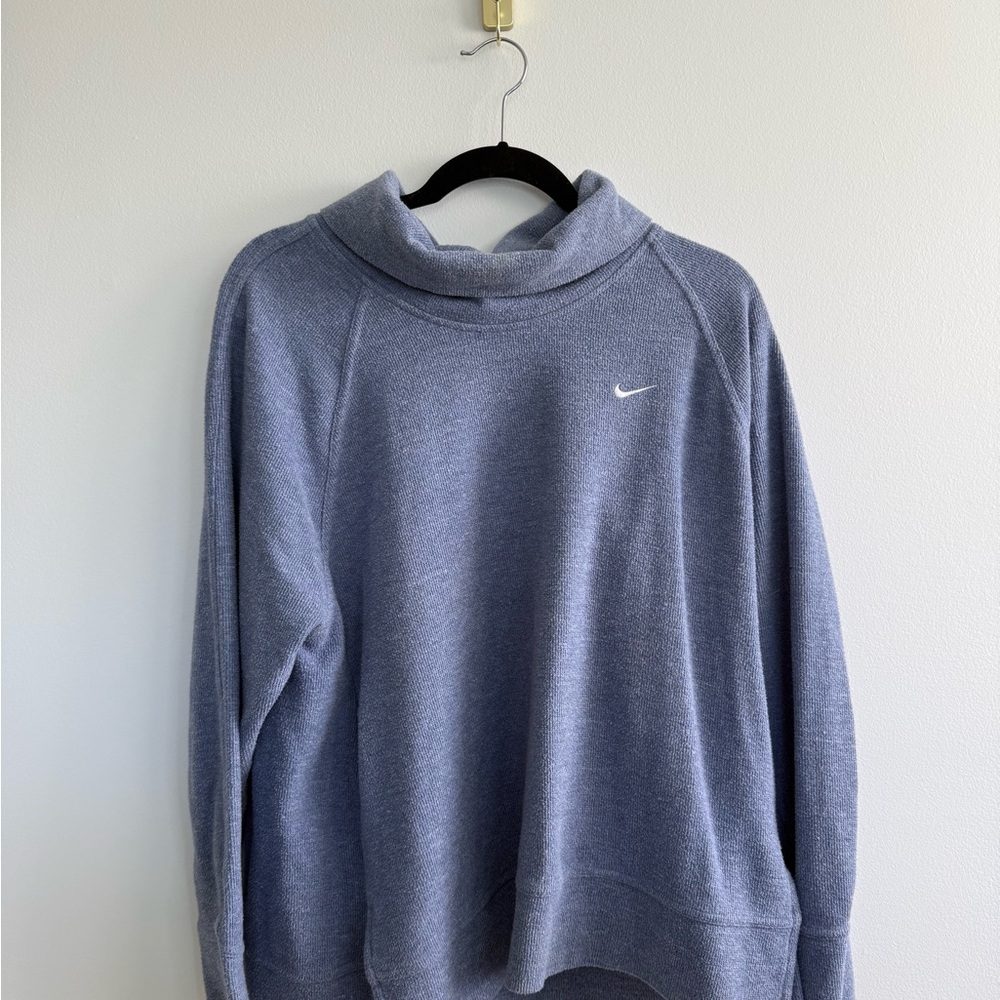 Nike Women's Heather Blue Funnel Neck Pullover